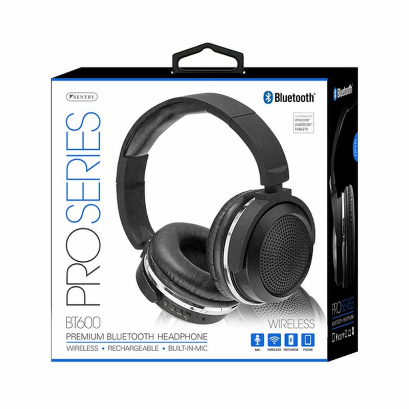 Sentry Pro Pro Series Black Bluetooth Headphones