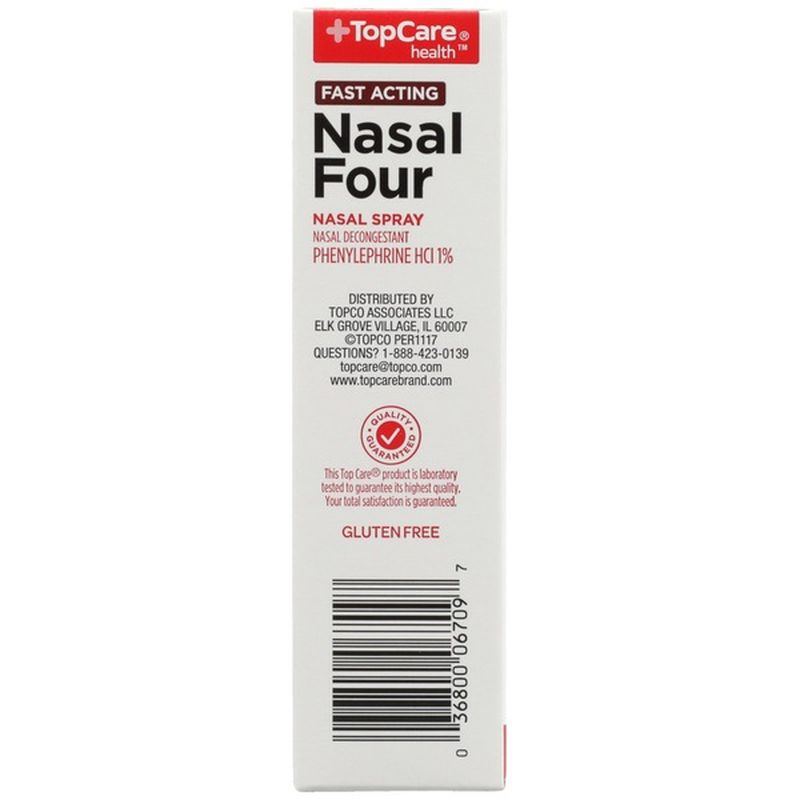 Top Care Fast Acting Nasal Four Phenylephrine Hcl 1 Nasal Decongestant
