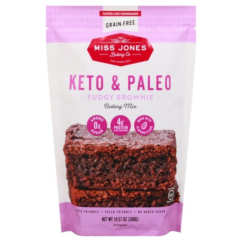 Miss Jones Baking Mix, Keto & Paleo, Fudgy Brownie (10.57 oz) Delivery or Pickup Near Me Instacart