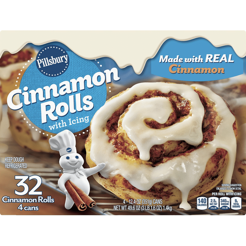 Pillsbury Cinnamon Rolls With Icing 4 Each Instacart