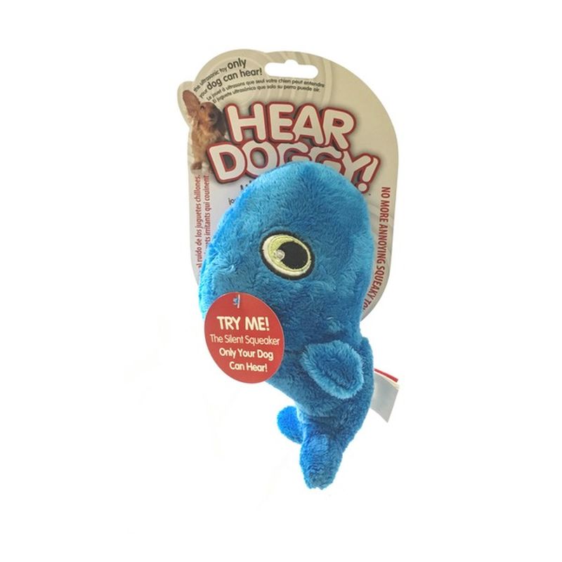 Hear Doggy Small Silent Squeaker Whale Dog Toy