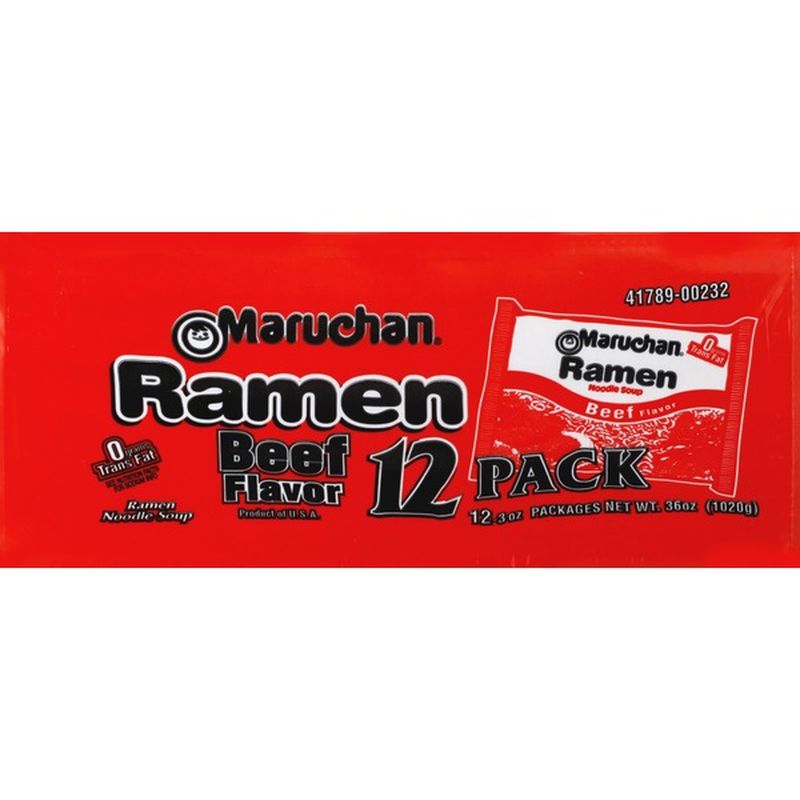 Maruchan Beef Flavor Ramen Noodle Soup (12 each) from ALDI Instacart