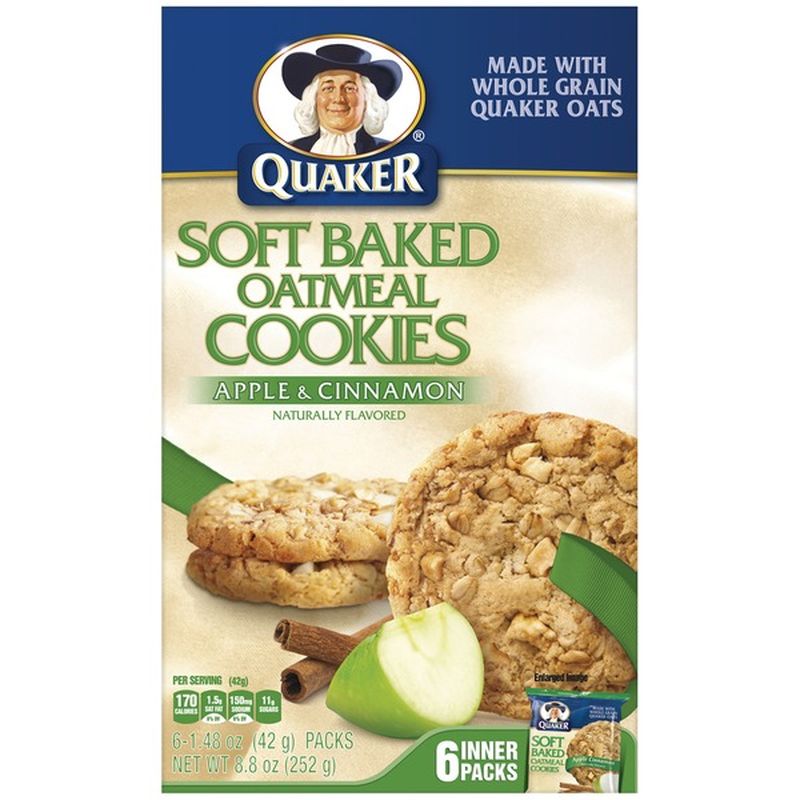 Quaker Apples & Cinnamon Soft Baked Oatmeal Cookies (1.48 oz) Instacart