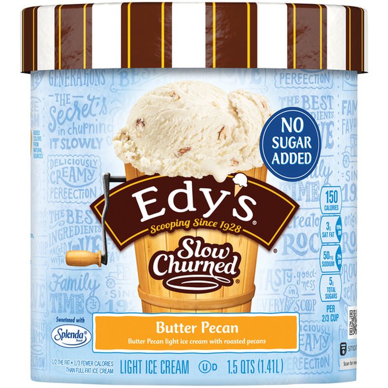 Edy'S/Dreyer'S Butter Pecan Slow Churned NSA Light Ice Cream (1.5 qt