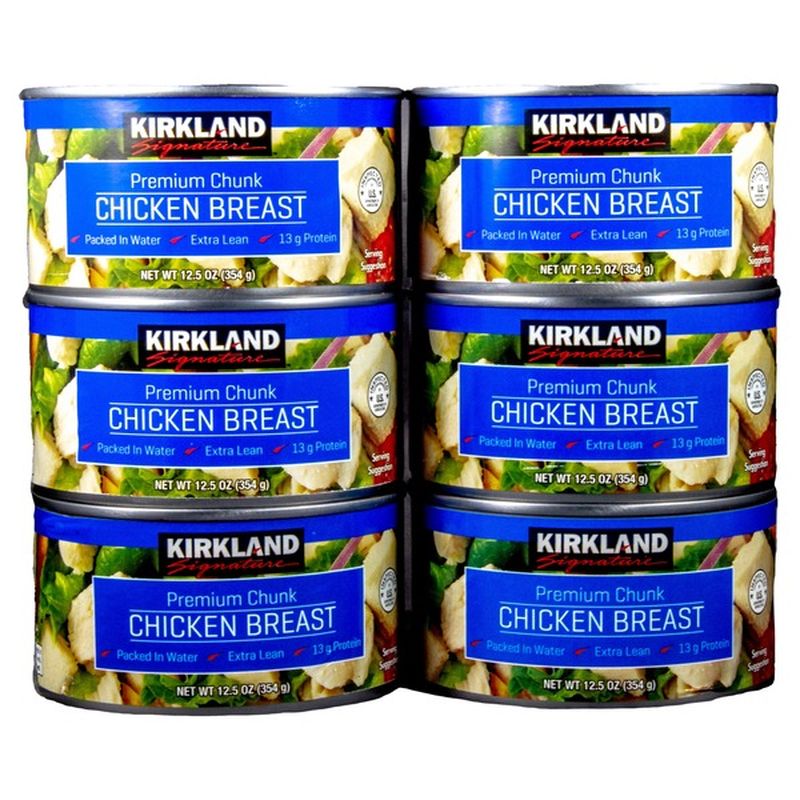 Kirkland Signature Canned Chicken Breast, 6 x 12.5 oz (12.25 oz) from