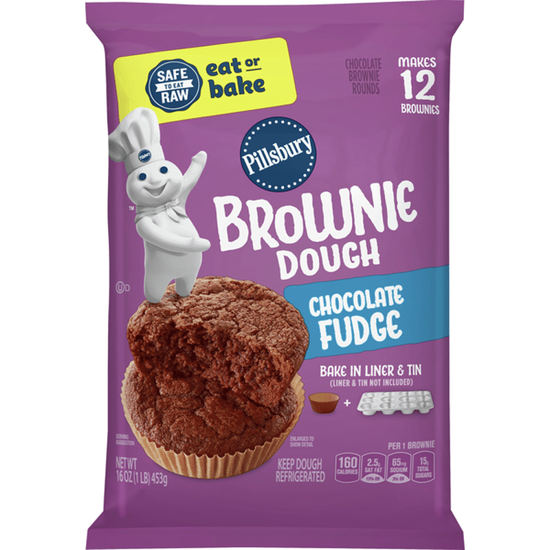 Pillsbury Brownie Dough, Chocolate Fudge (12 each) - Instacart