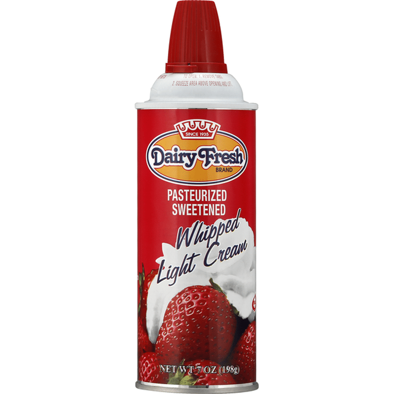 Dairy Fresh Whipped Cream, Light, Pasteurized Sweetened (7 oz) Instacart