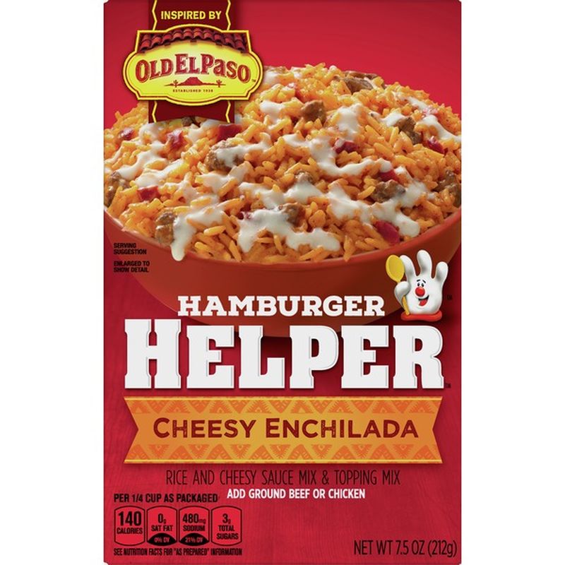 Hamburger Helper Rice and Cheesy Sauce Mix & Topping, Cheesy Enchilada