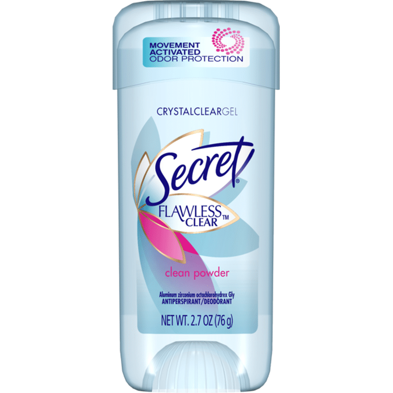 Secret Clear Gel Antiperspirant And Deodorant, Clean Powder (2.7 oz) Instacart
