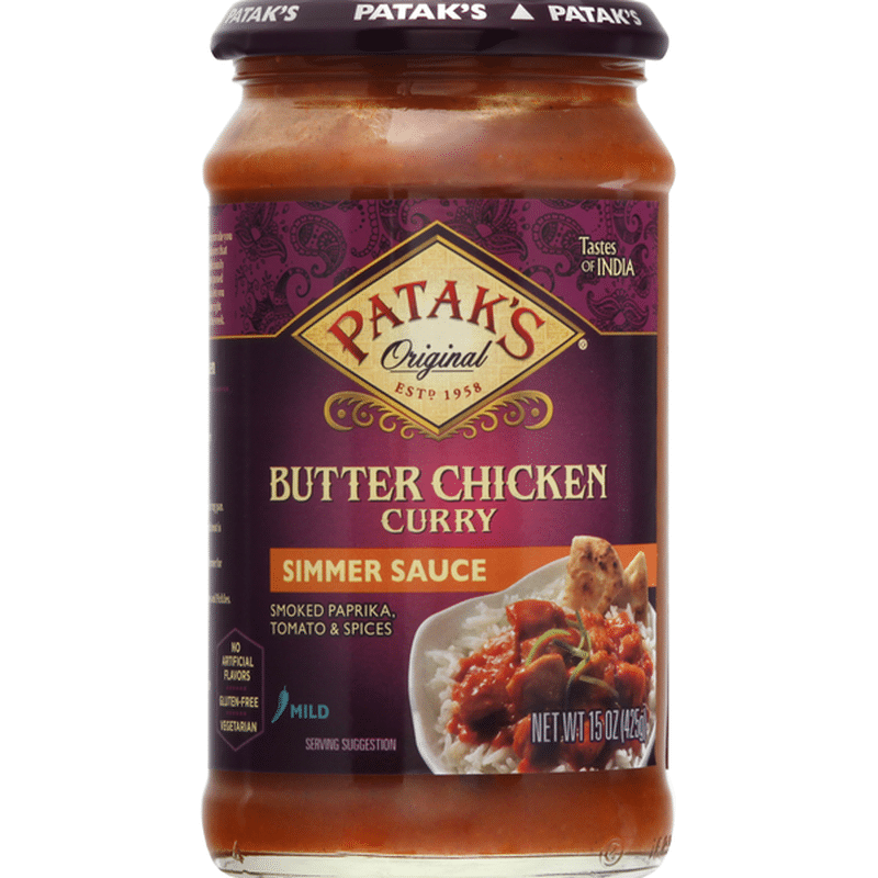 Pataks Simmer Sauce, Butter Chicken Curry, Mild (15 oz) from ShopRite ...