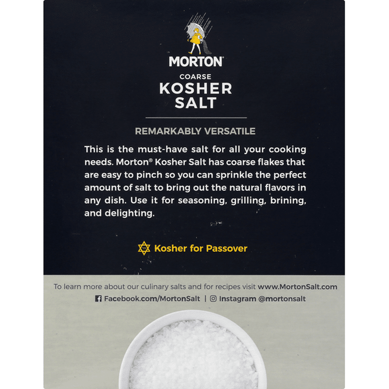 Morton Kosher Salt, Coarse (3 ct) from ShopRite Instacart