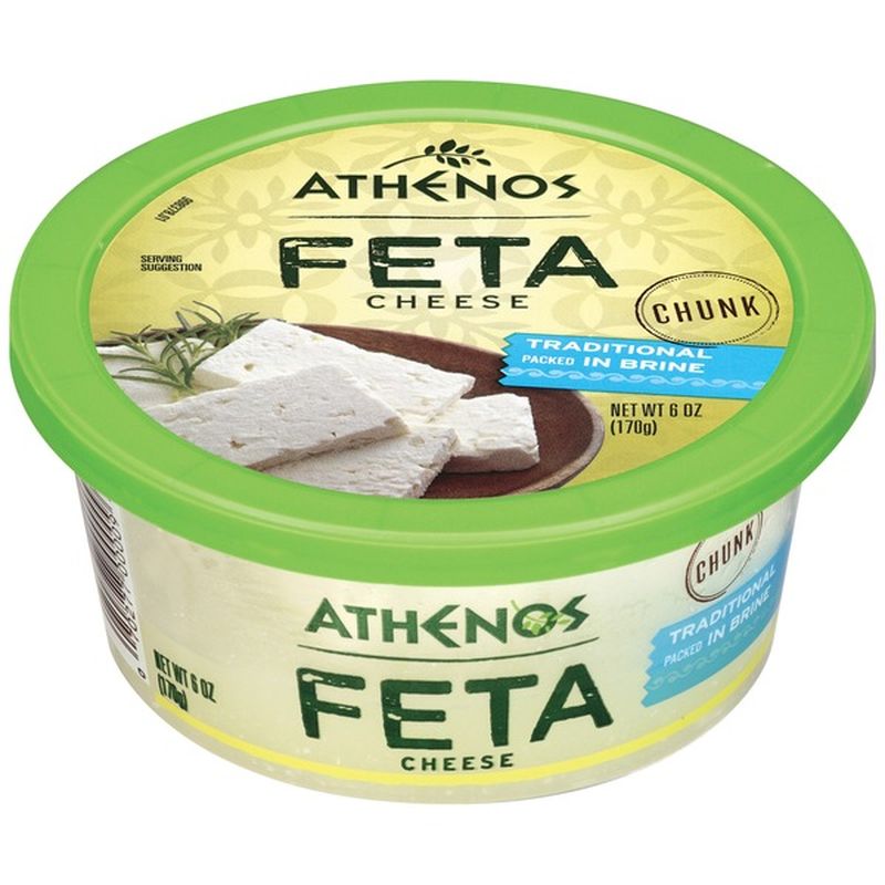 Athenos Chunk Traditional Feta Cheese Packed In Brine (6 Oz) - Instacart