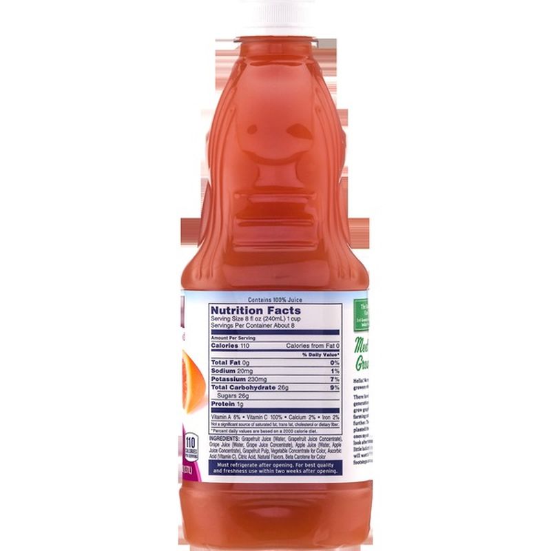 Ocean Spray 100 Juice, No Sugar Added, Ruby Red Grapefruit (60 oz