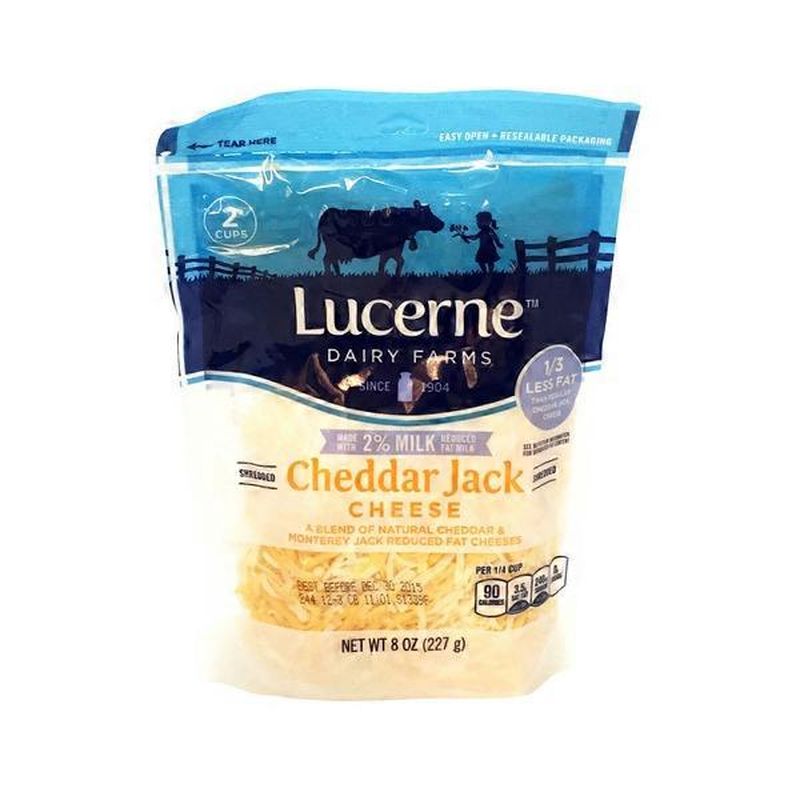 Lucerne Shredded Cheese, Reduced Fat, Cheddar Jack (8 oz) Instacart