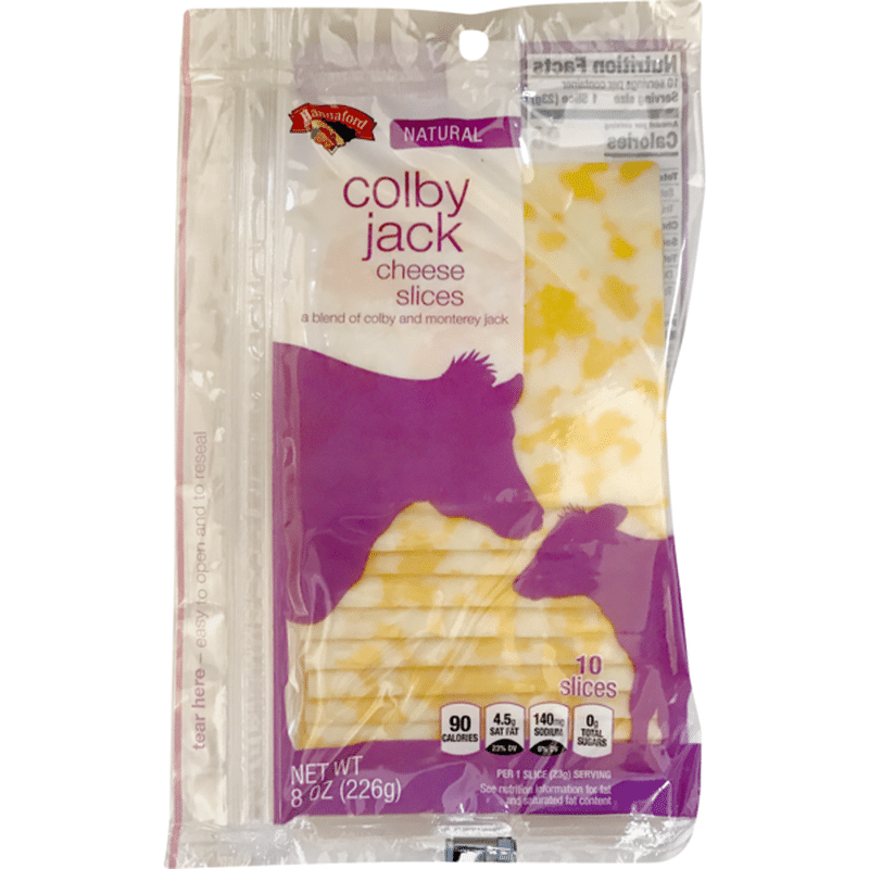 Hannaford Colby Jack Sliced Cheese (8 oz) Instacart