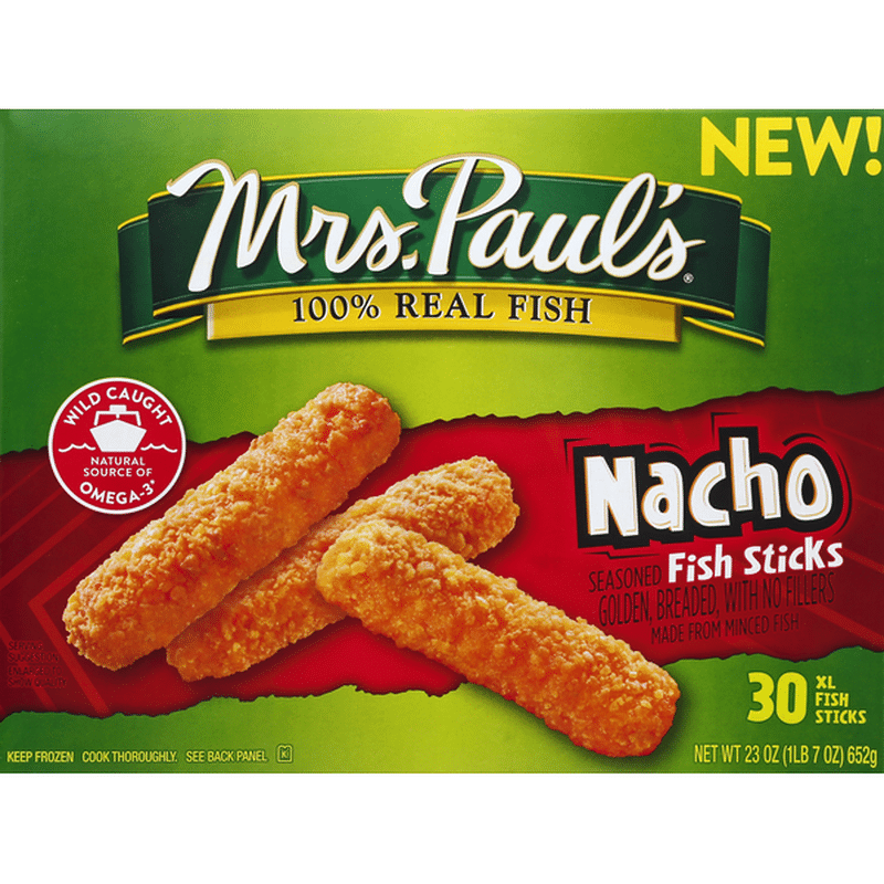 Mrs. Paul's Fish Sticks, Nacho Seasoned, XL (30 each) Instacart