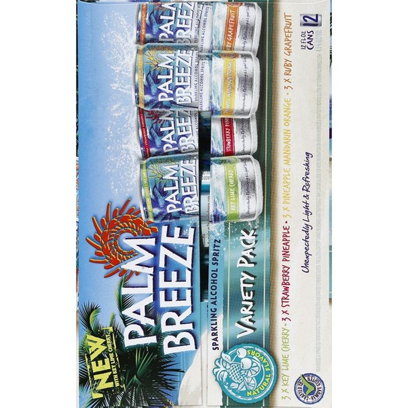Palm Breeze Alcohol Spritz, Sparkling, Variety Pack (12 fl oz) Instacart