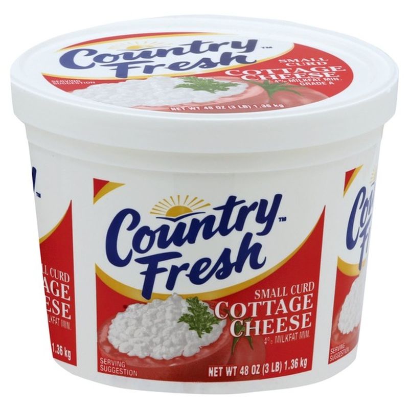 Country Fresh Cottage Cheese, Small Curd, 4 Milkfat Min (48 oz