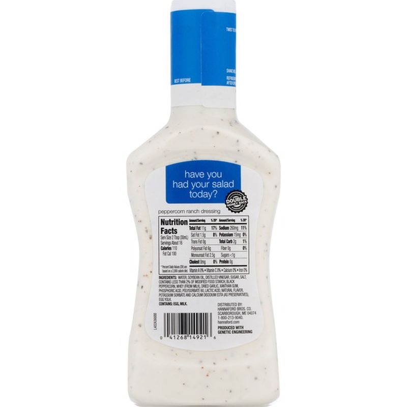 Hannaford Peppercorn Ranch Salad Dressing (16 oz) Instacart