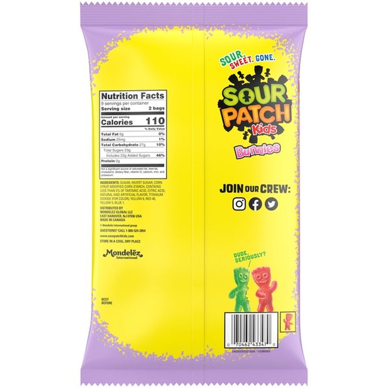 Sour Patch Bunnies Soft & Chewy Treat Size Easter Candy (9.5 oz) from