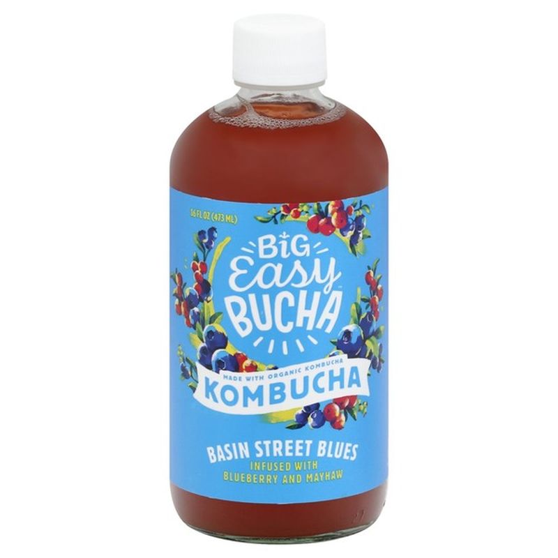 Big Easy Bucha Kombucha, Basin Street Blues (16 fl oz) Instacart