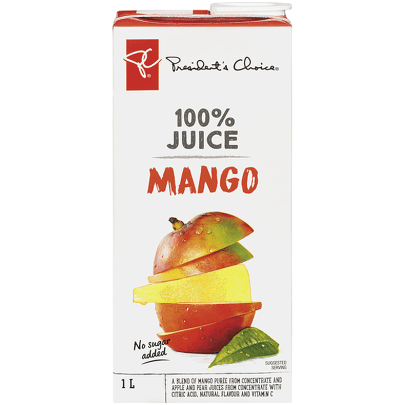 Presidents Choice 100 Mango Juice Blend (1000 ml) Instacart