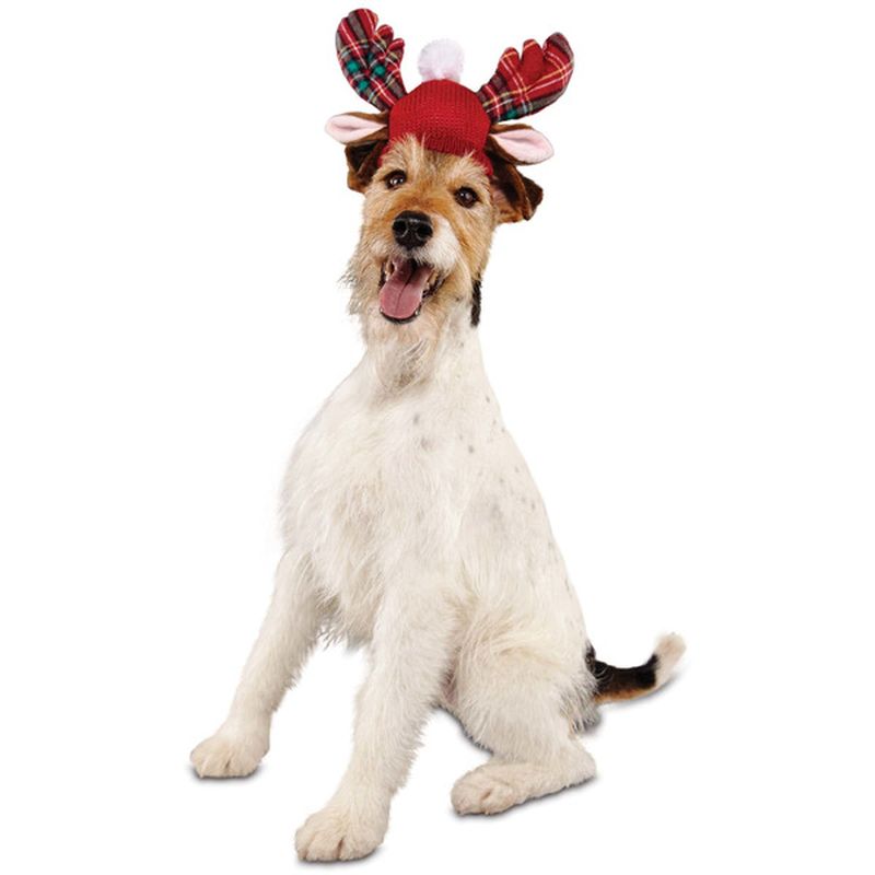 Holiday Large to Extra-Large Plaid Antler headpiece