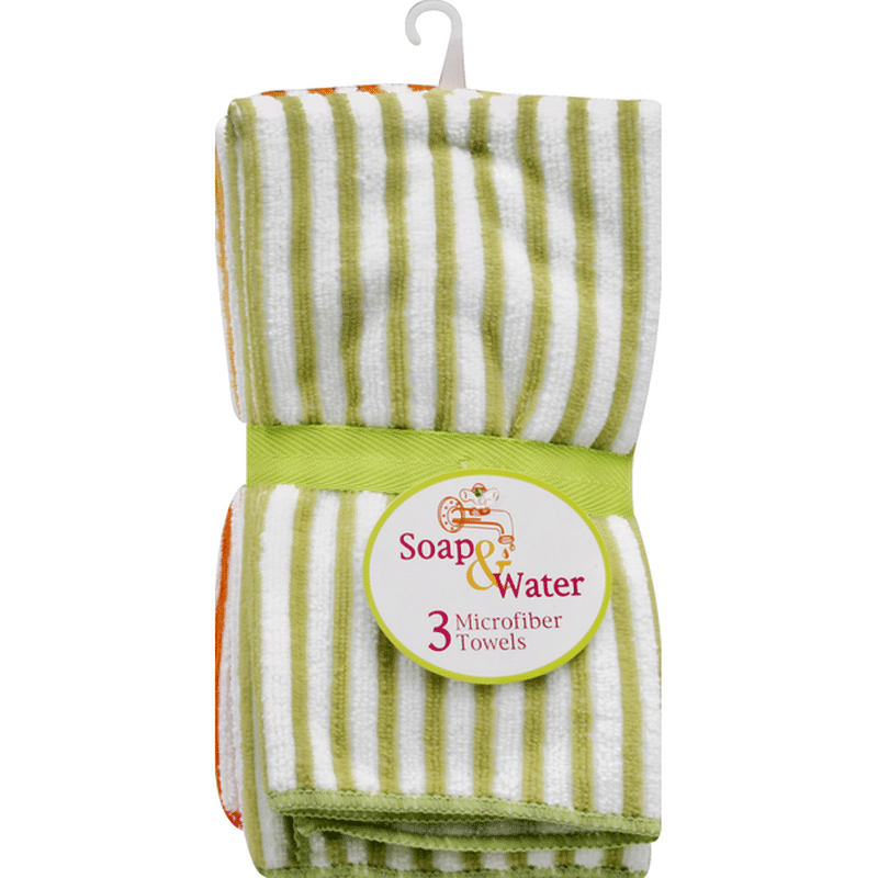 Ritz Towels, Microfiber, Stripe Warm (3 each) Instacart