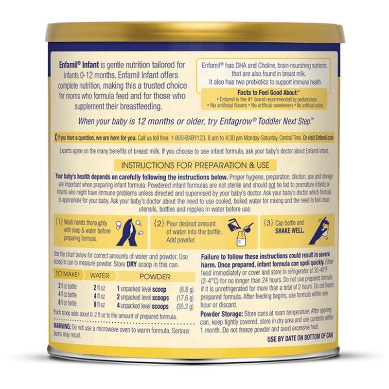 12.5 ounces powder enfamil infant