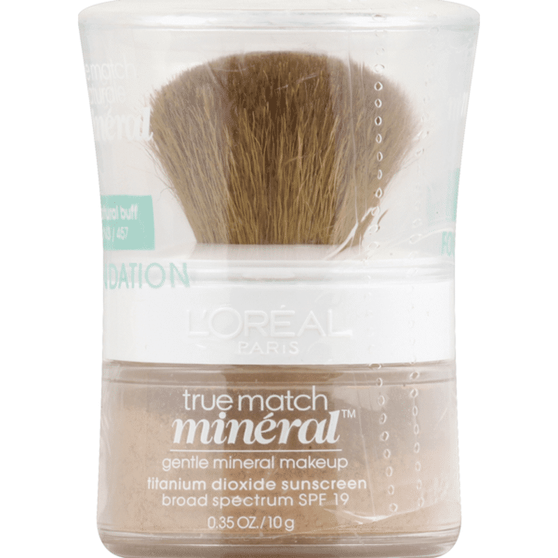 L'Oreal Loose Powder Mineral Foundation Makeup Natural Buff (0.35 oz ...