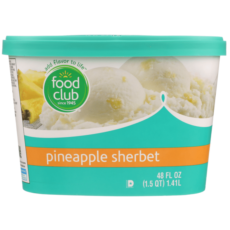 Food Club Pineapple Sherbet (48 fl oz) - Instacart