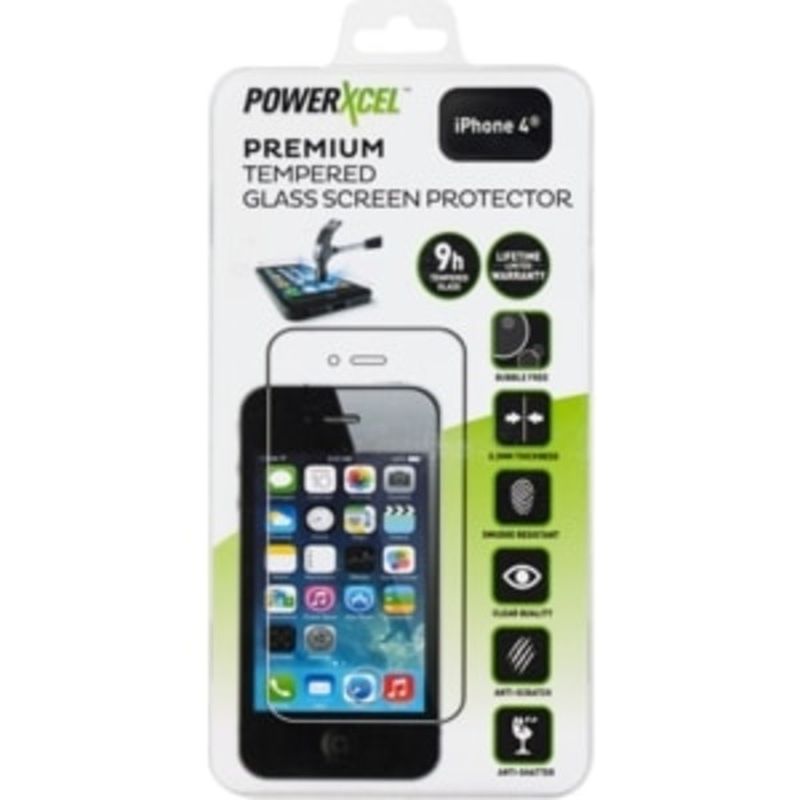 PowerXcel Premium Tempered Glass Screen Protector for iPhone 4