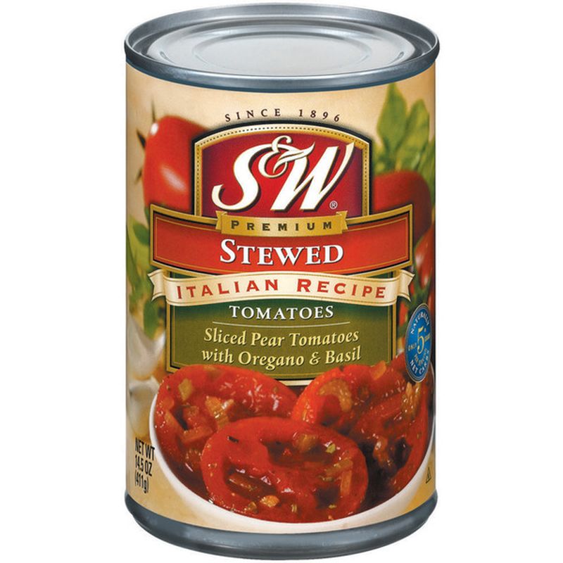 S & W Premium Tomatoes, Premium, Stewed, Italian Recipe (14.5 oz