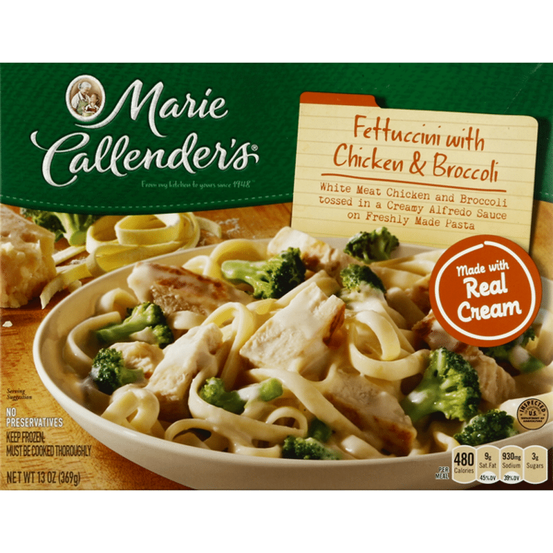 Marie Callender's Fettuccini Alfredo With Chicken And Broccoli Dinners
