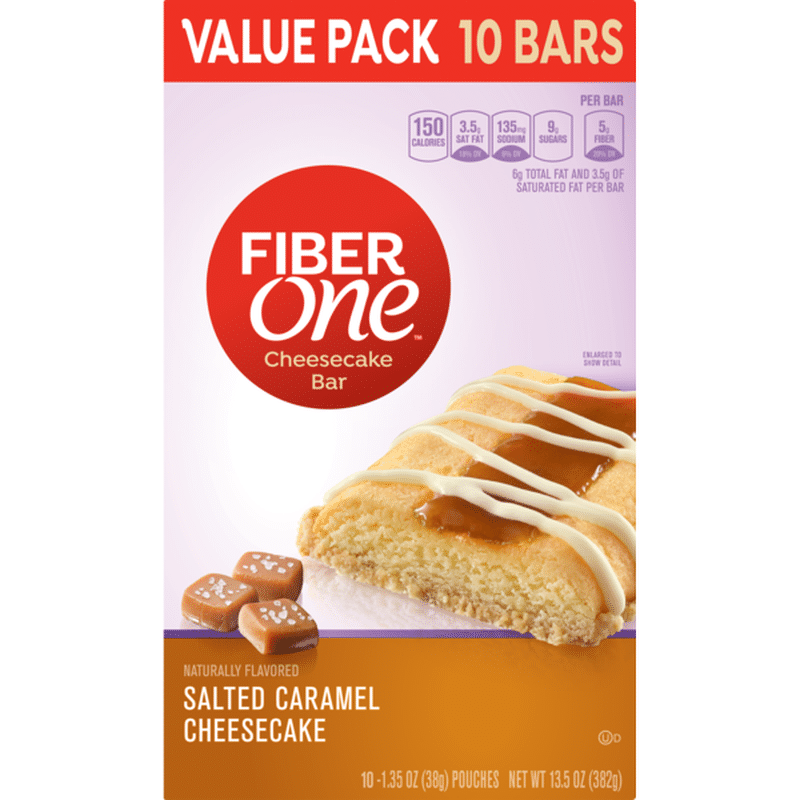 Fiber One Cheesecake Bar, Salted Caramel, Dessert Bar (1.35 oz) Instacart