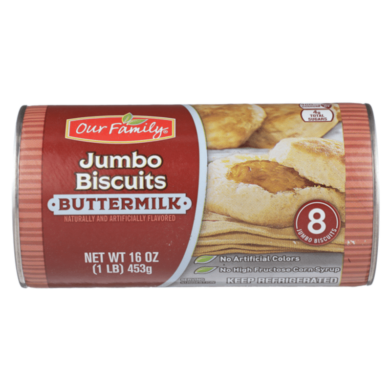 Our Family Buttermilk Flavored Jumbo Biscuits (16 oz) - Instacart