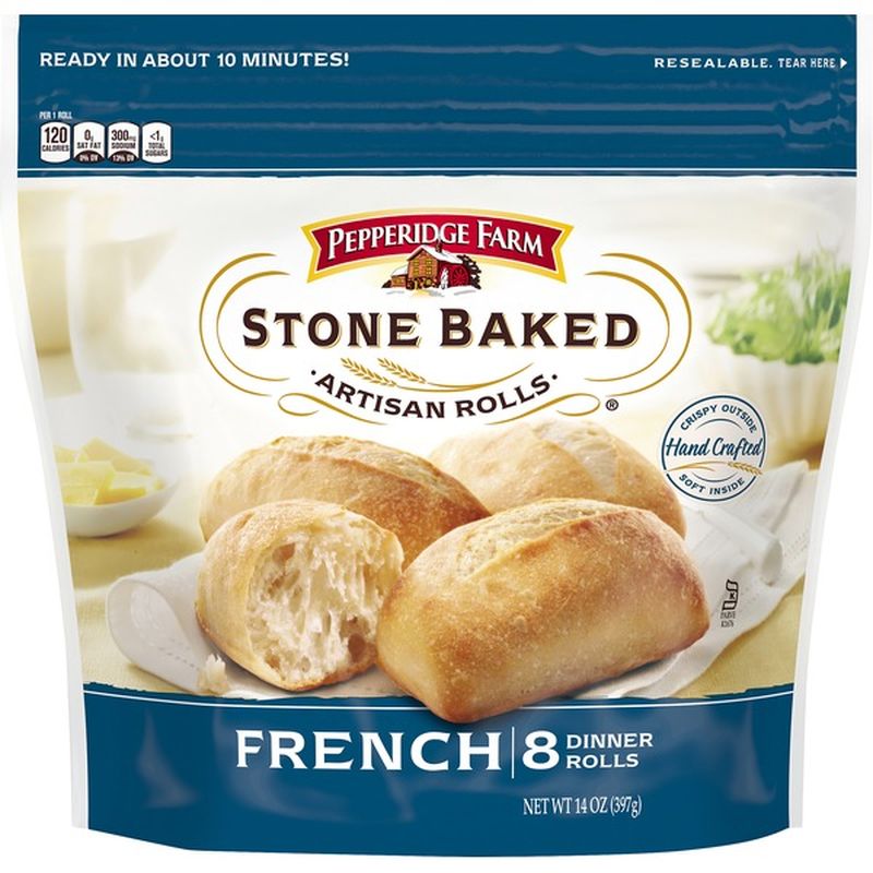 Pepperidge Farm Dinner Rolls, French, Stone Baked (8 ct) from Tom Thumb