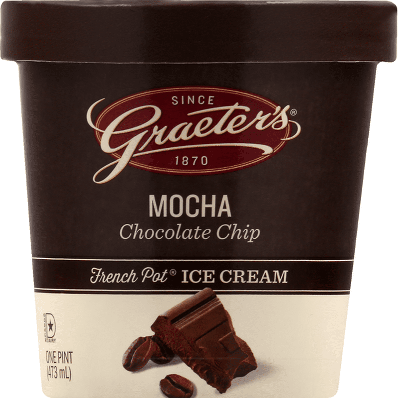 Graeter's Ice Cream, French Pot, Mocha Chocolate Chip (1 pt) Instacart