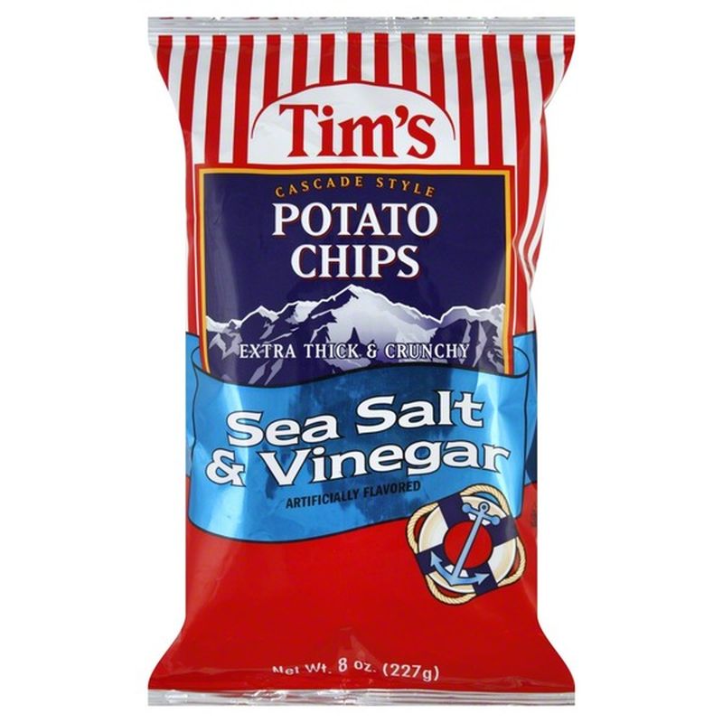 Tims Cascade Potato Chips, Sea Salt & Vinegar (8 oz) Instacart