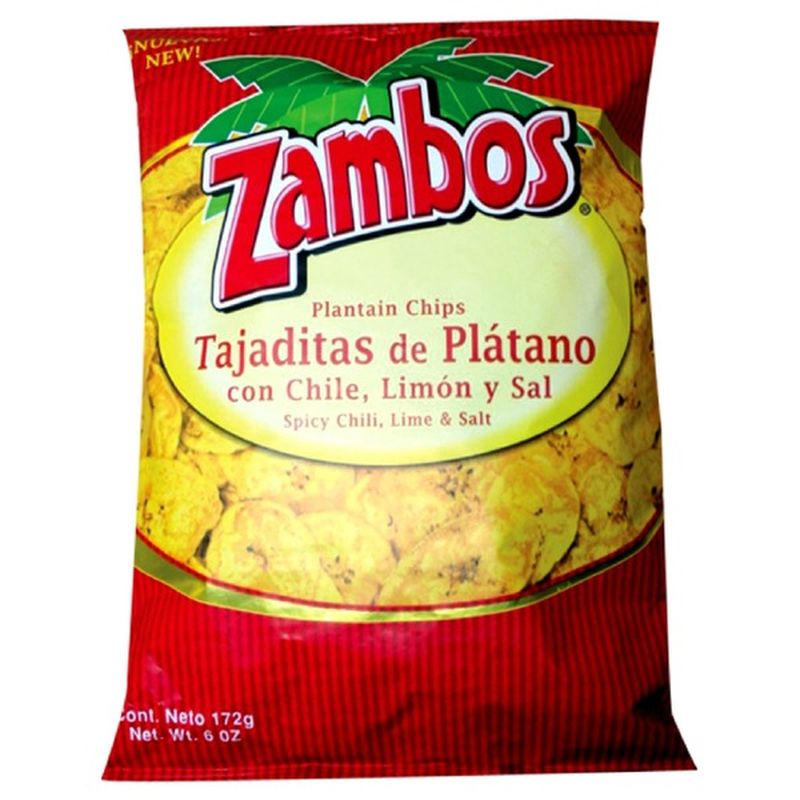 Zambos Tajaditas De Platano Con Chile Limon Y Sal