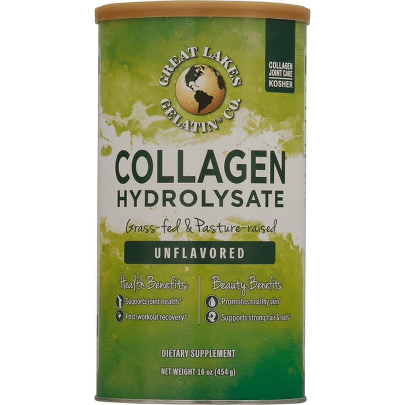 Great Lakes Gelatin Collagen Hydrolysate, Unflavored (16 oz) Instacart