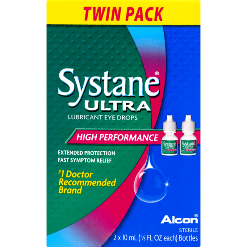 Systane Ultra Lubricant Eye Drops High Performance (0.33 fl oz) from ...