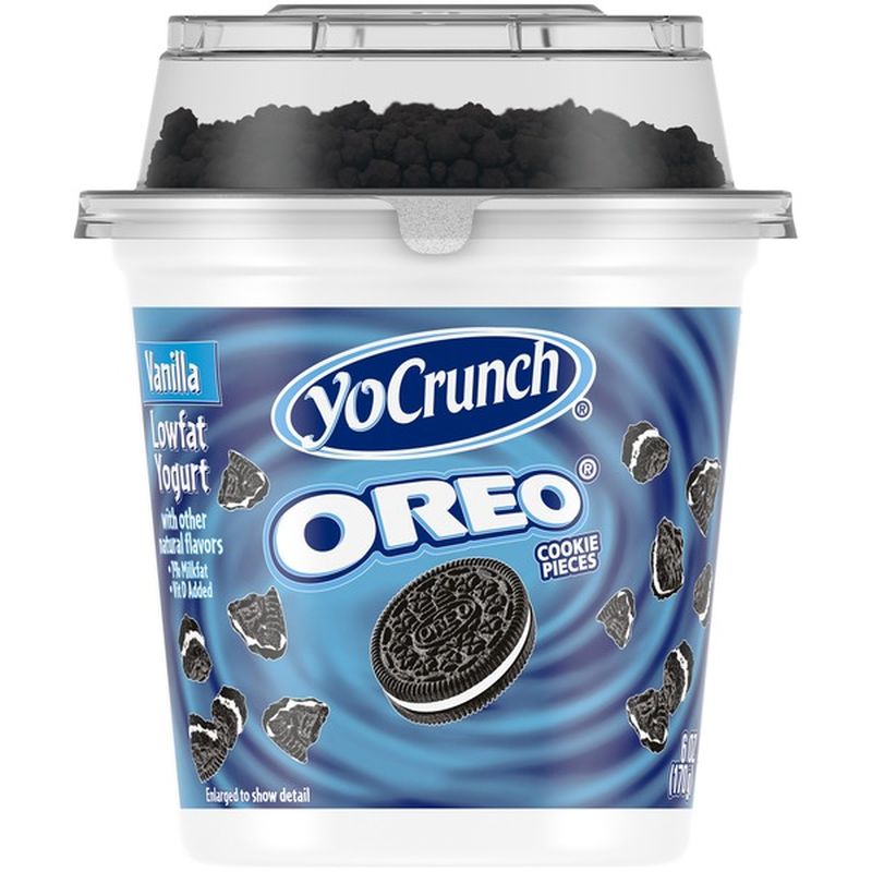 YoCrunch Cookies n Cream Lowfat Yogurt with Oreo Cookie Pieces (6 oz ...