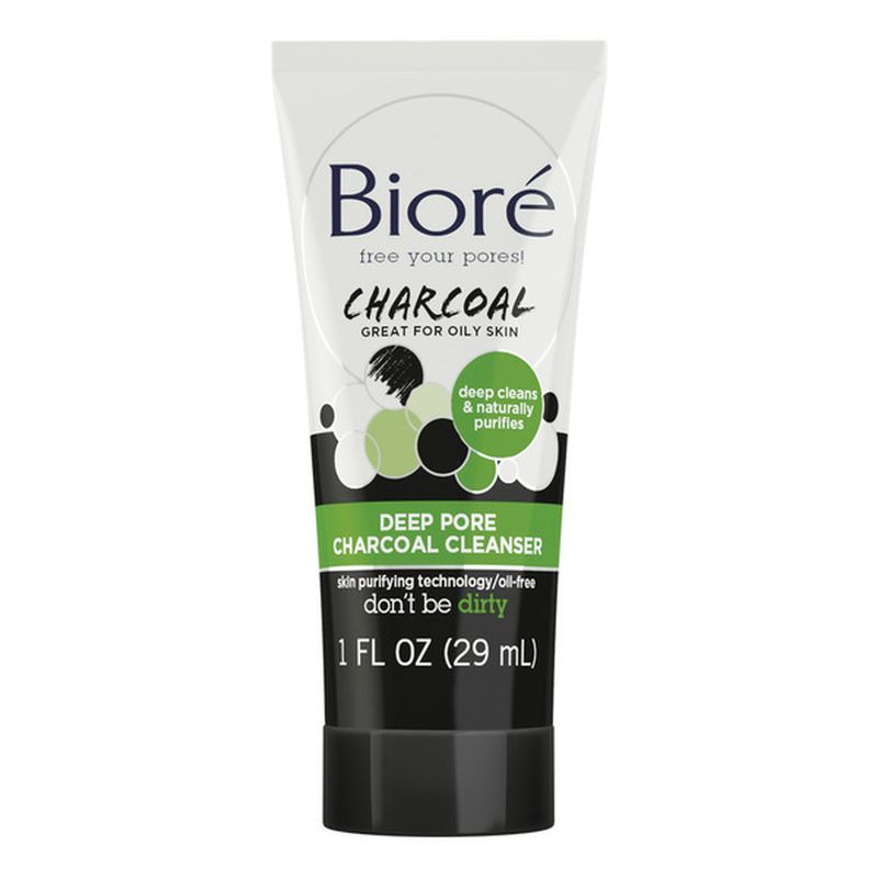 Bioré Charcoal Face Wash, Daily Face Cleanser for Deep Pore Cleansing