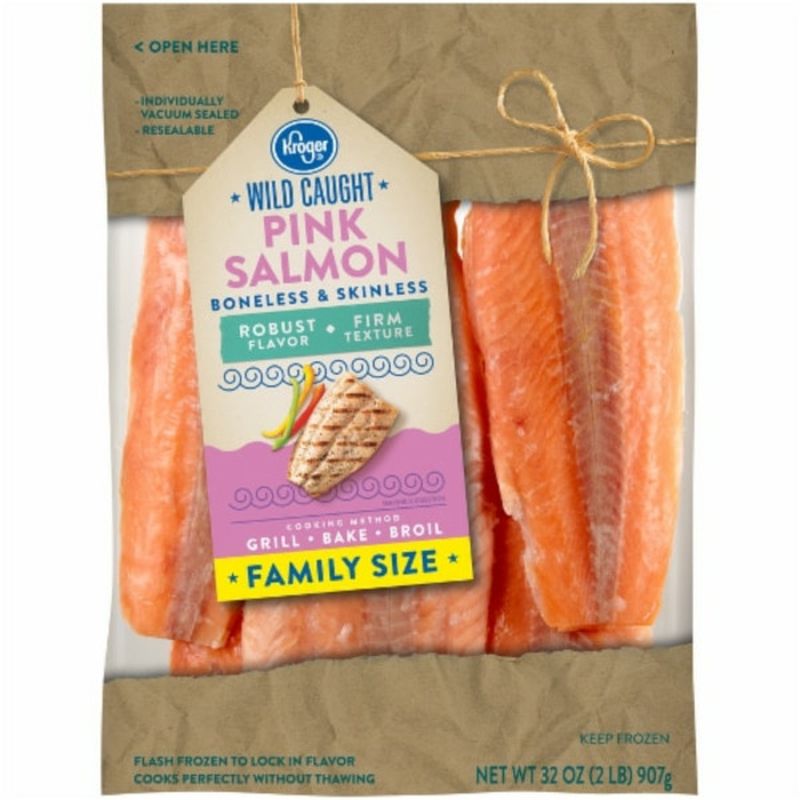 Kroger Wild Caught Boneless & Skinless Pink Salmon Fillets