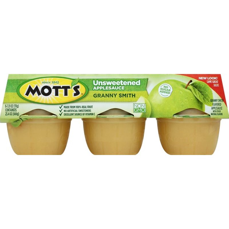 Mott's Unsweetened Apple Sauce Cups, Granny Smith (3.9 oz) Instacart