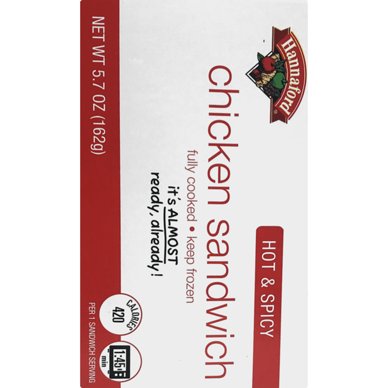 Hannaford Chicken Sandwich Hot & Spicy (5.7 oz) Instacart