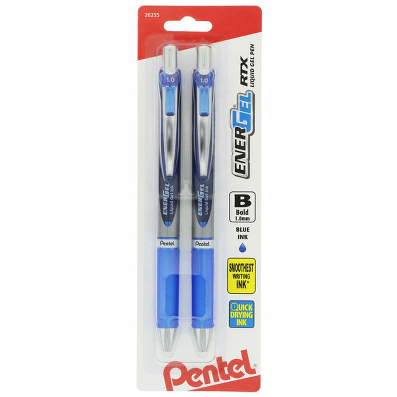 Pentel Blue Energel RTX Bold Gel Pen