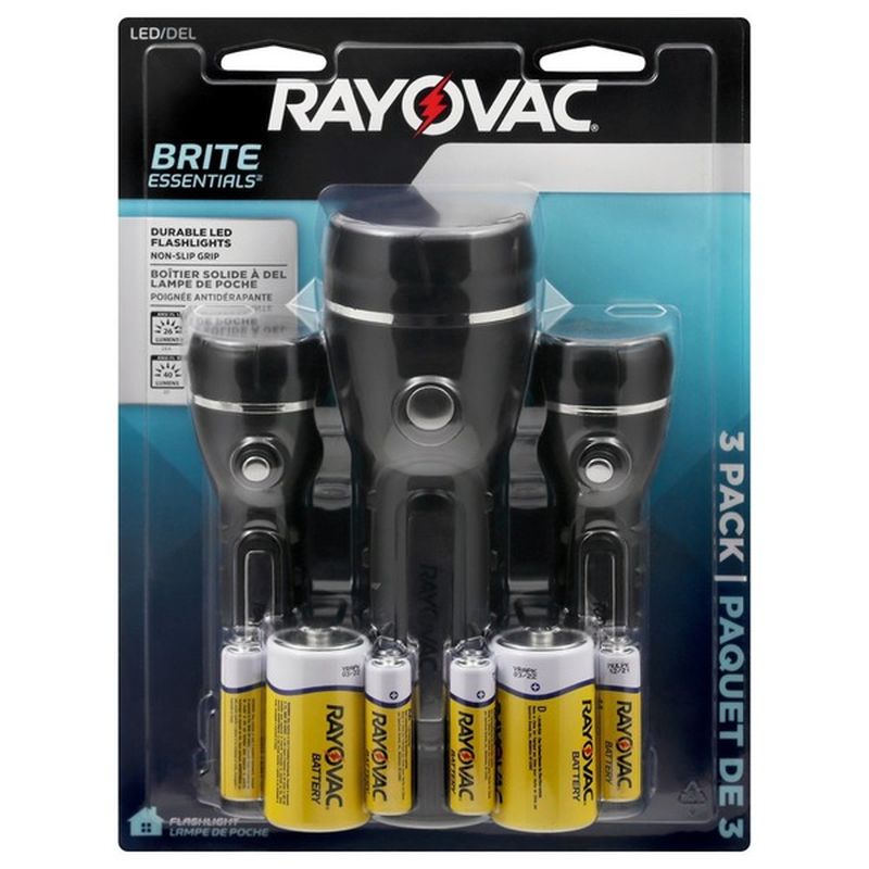 Rayovac Flashlights, LED, Durable, 3 Pack (1 each) Delivery or Pickup Near Me Instacart