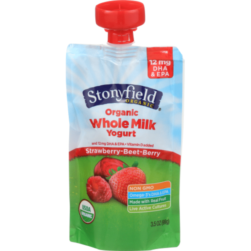 Stonyfield® Organic Whole Milk Strawberry Beet Berry Yogurt (3.5 oz) Instacart